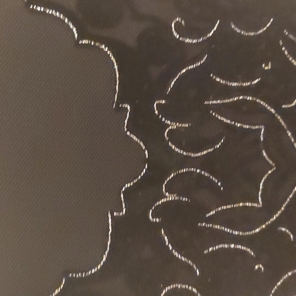 Black NWT  Marerial Girl peplum top with mesh. - Picture 11 of 12